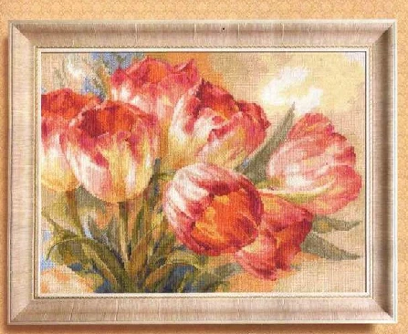

14/16/18/28 FREE delivery HIGH quality Counted Cross Stitch Kit Tulpany Tulips Tulip alisa