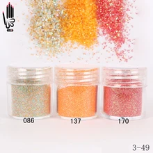 1 банка/коробка 10 мл Нейл-арт 3 медовый Оранжевый Красный Блеск для ногтей тонкий порошок для украшения ногтей опционально 300 цветов фабрика 3-49