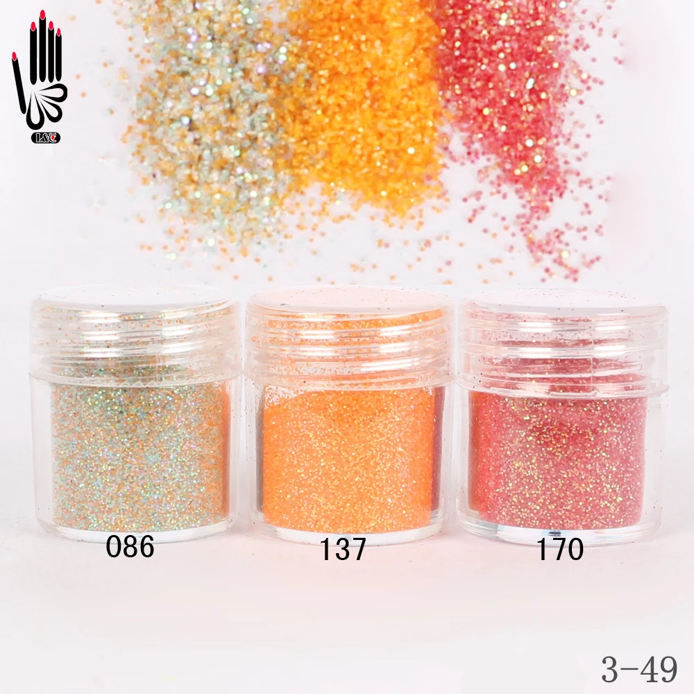 

1 Jar/Box 10ml Nail Art 3 Honey Orange Red Nail Glitter Fine Powder For Nail Art Decoration Optional 300 Colors Factory 3-49