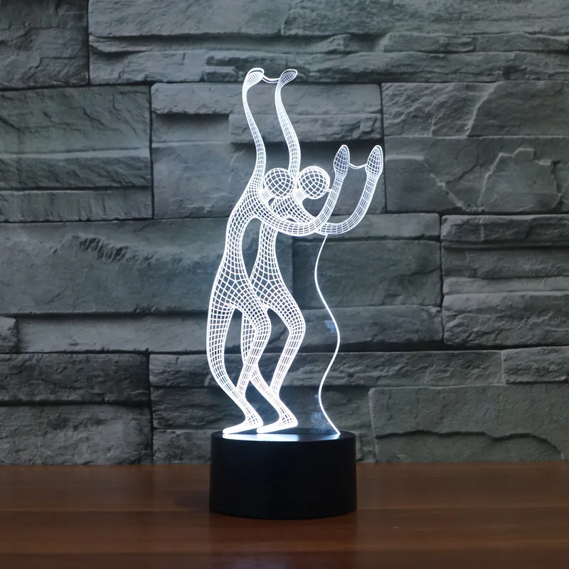 

New LED Wave dance people 3D light colorful touch LED visual light gift atmosphere table lamp