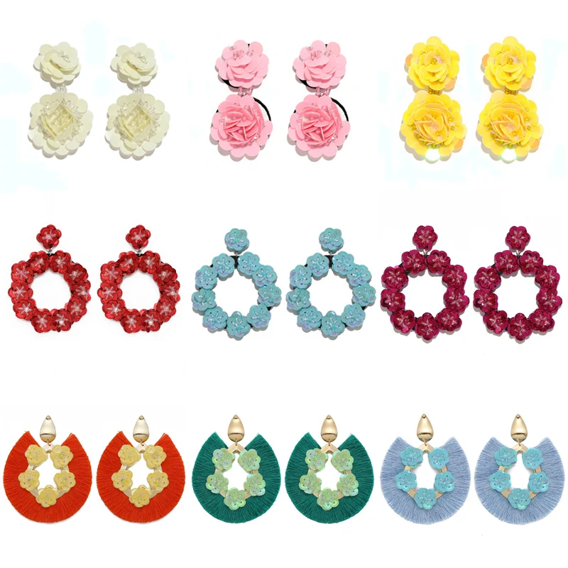 

2019 New Bohemian Resin Za Earrings for Women Geometric Statement Elegant Wedding Jewelry Party Gifts Drop Earings Hanging