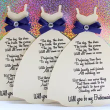 На заказ вы будете моей подружкой невесты подружки невесты цветок девушка свадебное платье приглашения предложение карты с конвертом вечерние сувениры