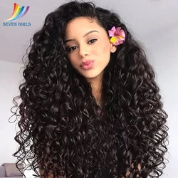 Sevengirls Brazilian Pre Plucked Full Lace Human Wigs With Baby Hair Natural Color Deep Curly Wet And Wavy Wigs For Black Women Sevengirls Brazilian Pre Plucked Full Lace Human Wigs With Baby Hair Natural Color Deep Curly Wet And Wavy Wigs For Black Women