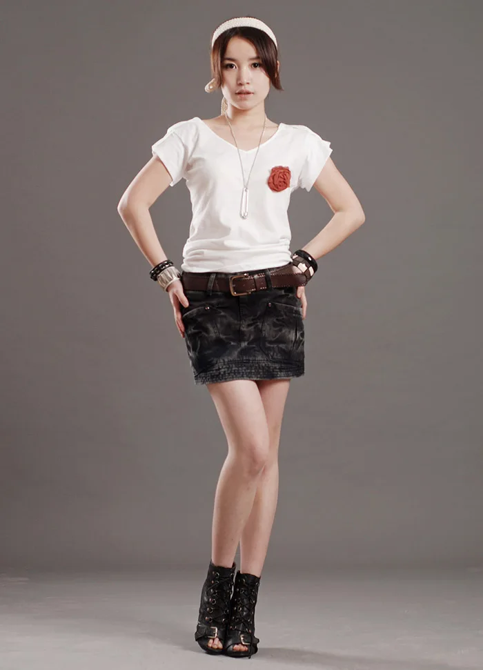 midi skirt Free Shipping 2022 New Fashion Autumn Summer Women Clothing Girls Denim Washed Black Jeans Skirt Above Knee Straight Mini Skirt black pencil skirt