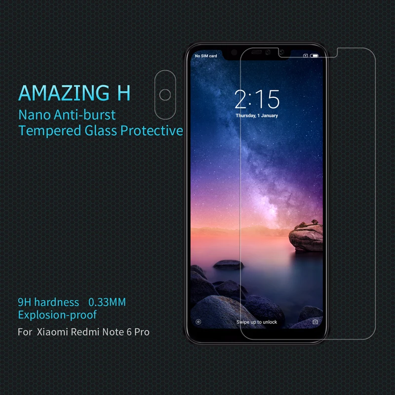 Для Xiaomi Redmi Note 6 Pro Защитная пленка для экрана Nillkin стеклянная анти-взрыв
