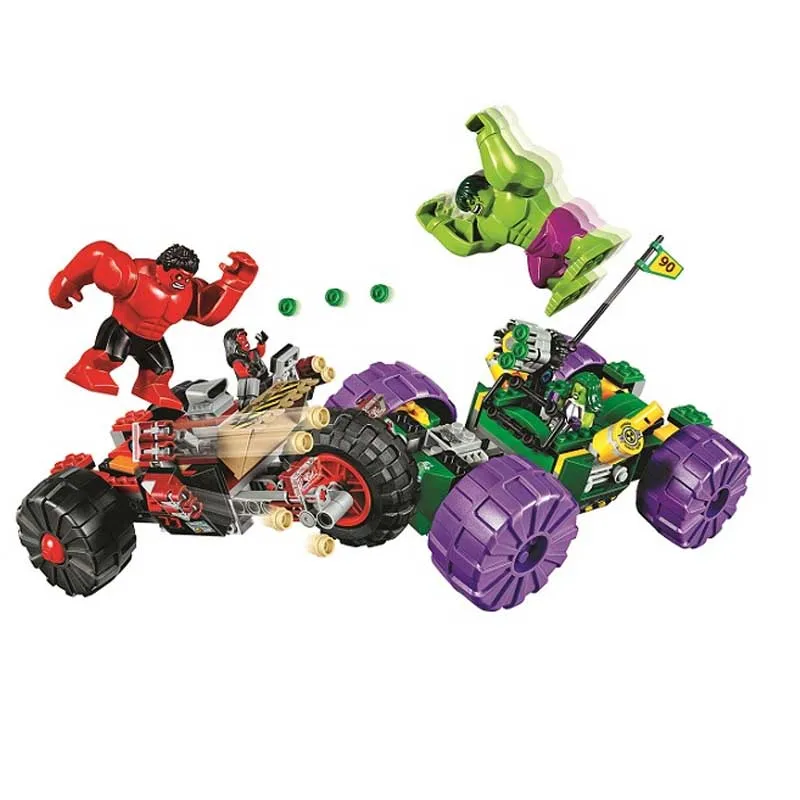 

Lepin Pogo Bela 10675 Hulk vs Red Hulk Super Heroes Marvel Avengers Building Blocks Bricks Compatible legoe Toys