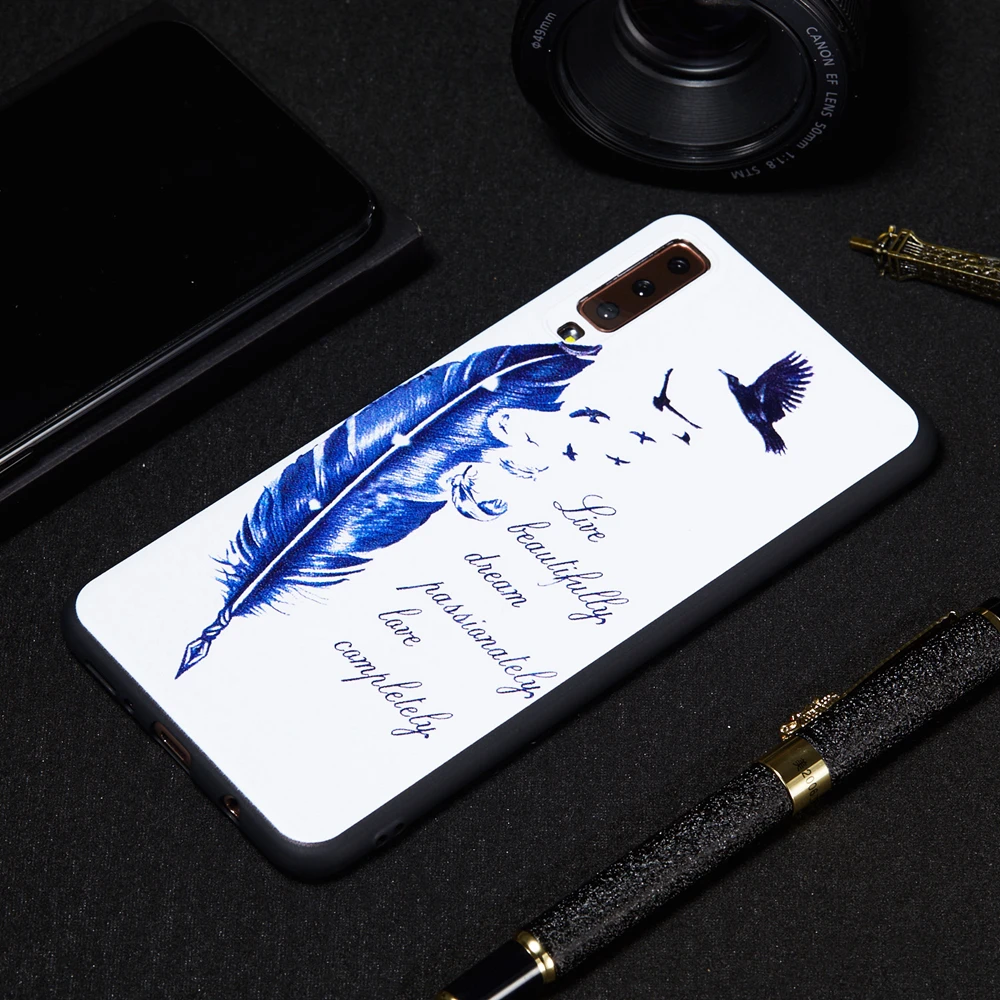 Owl Cartoon Case for Samsung Galaxy A7 2018 A750 Coque Funda Cases for Samsung A7 A9 2018 Animal Pattern Painted Soft TPU Cover (4)
