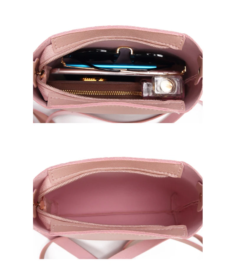New Women Fashon Letter Shoulder Bags Hot Female Coin Purse Bucket Crossbody Simple Leather Lady Mini Shoulder Bag SS3524 (3)