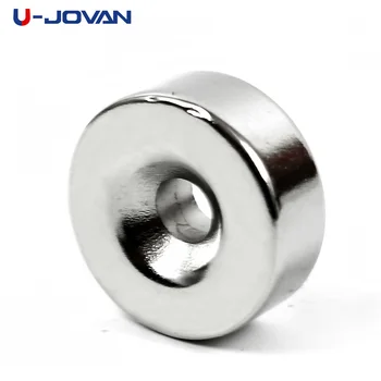 

U-JOVAN 1pc 25 x 10 mm Hole: 6mm N35 Strong Neodymium Magnet Countersunk Ring Rare Earth Permanet Magnets