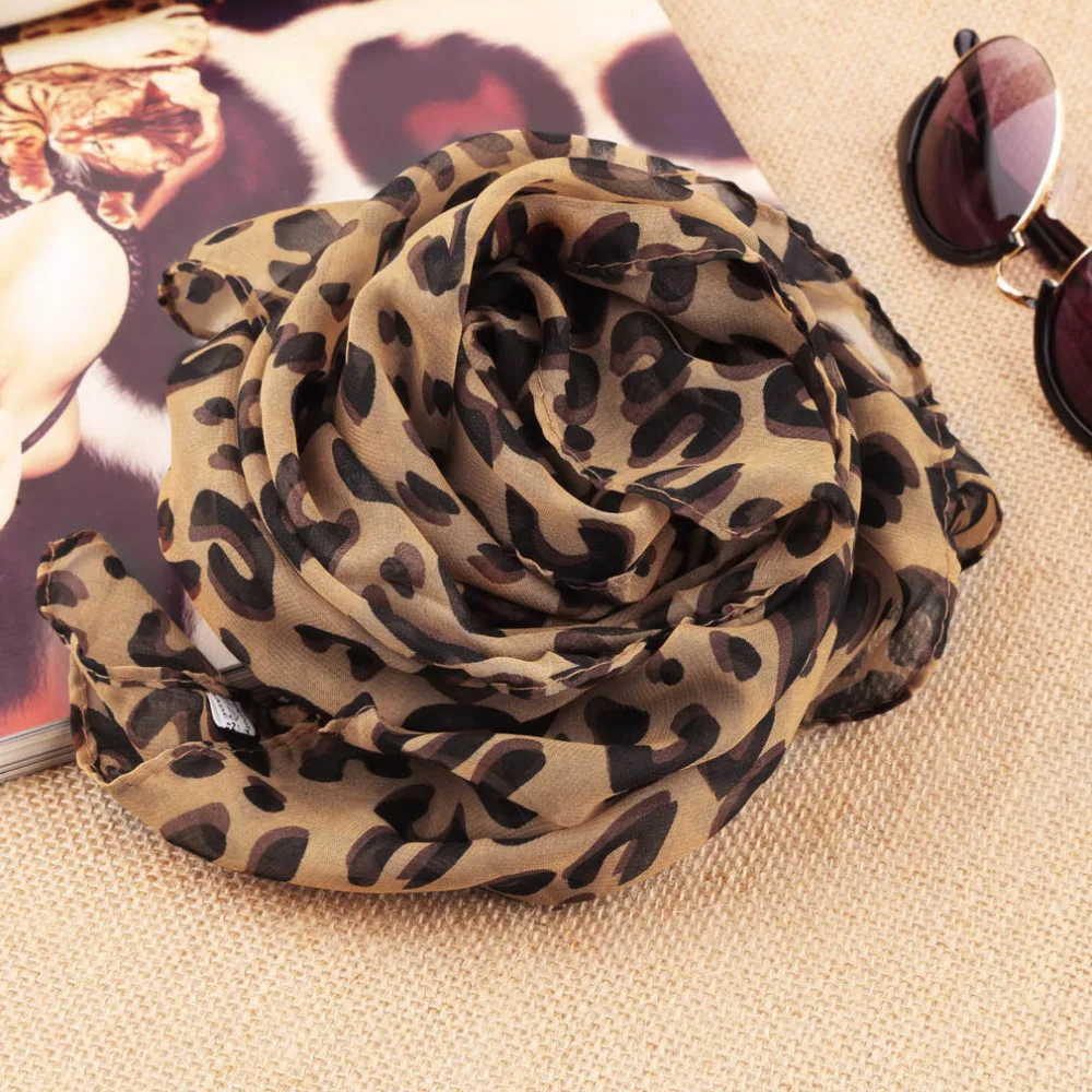 

Autumn Winter Female Leopard Scarf Warmth Animal Print Shawl Square Sexy Scarves Female Scarves and Shawls Dropshipping 2019