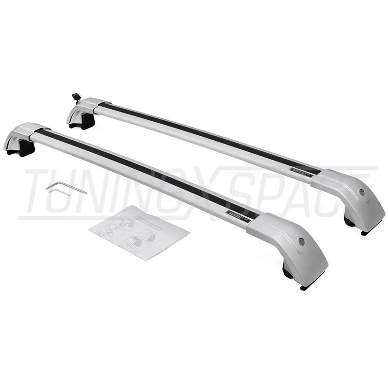 

2 Pieces Silver Cross Bar Crossbar Roof Rail Rack fit for Mercedes Benz GLA 2014 2015 2016 2017 2018 Silver Lockable