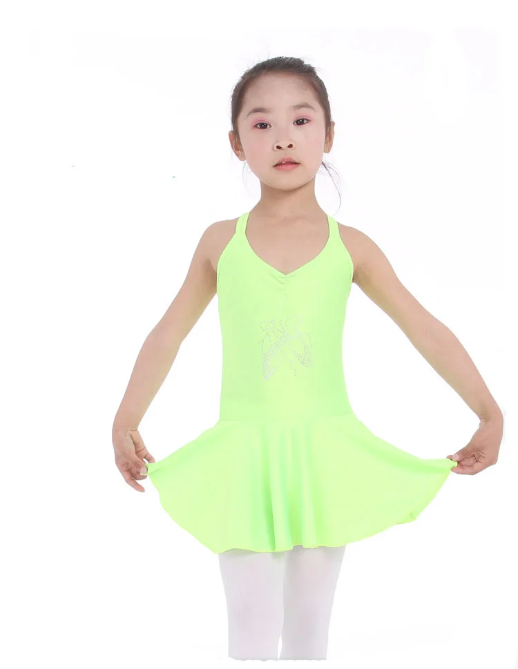 

Girl ballet costumes Spandex gallus practice dance suit Color can choose
