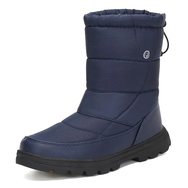 Christmas Men Shoes Winter Snow Boots Men Flat Safety Shoes Warm Military Boots Waterproof Rain Boo
