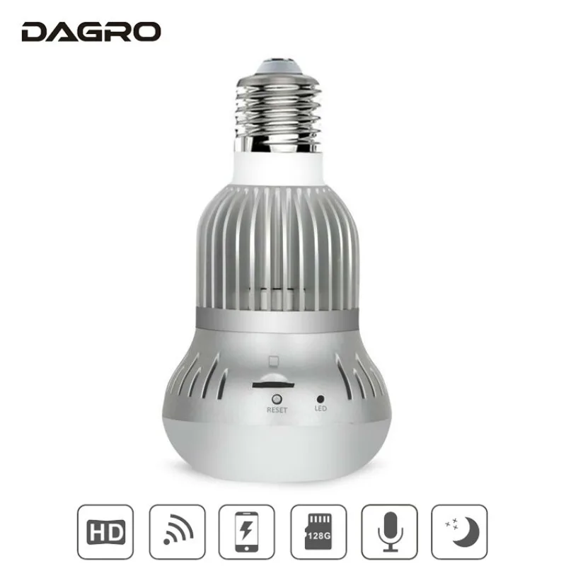 

LED Bulb 360 Degree CCTV Camera 1080P IP WiFi Wireless Panoramic Camera 2MP Full View Fisheye Surveillance Cameras
