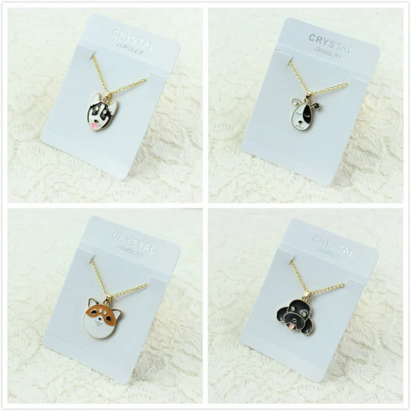 HOT Fashion Cute Pets Dogs Lover Gold Chain Enamel Animal Husky Poodle Dog Pendant Necklaces Gift For Women New Jewelry | Украшения и