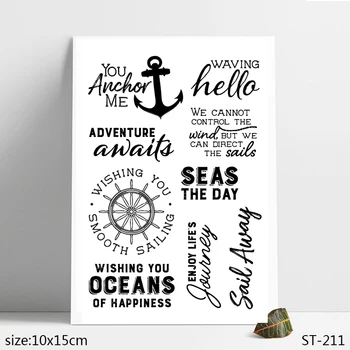 

ZhuoAng Great nautical Clear Stamp Seal for DIY Scrapbooking Photo Album Card Making DIY Decoration Supply