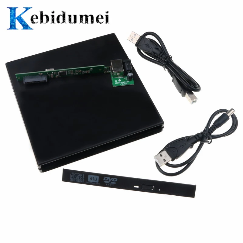 Слот в USB 2 0 12 7 мм SATA интерфейс ноутбук CD/DVD RW рекордер ROM Внешний чехол для