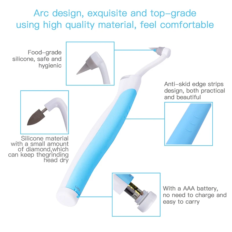 Звуковые вибрационные отбеливающие Инструменты для удаления зубного камня, массажные десны, чистота зубных шлифовальных зубов, пятновыводитель, полировка, светодиодный светильник