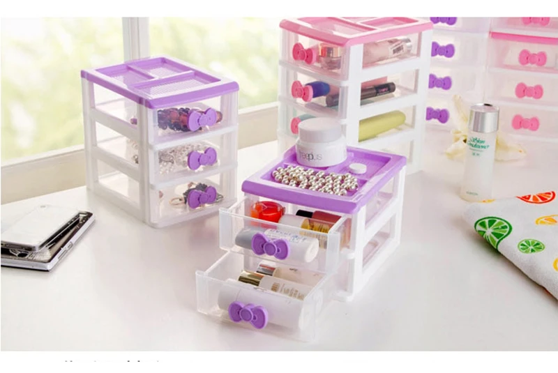 Creative Plastic Drawer Jewelry Storage Box Multi-Function Home Desk Surface Cosmetic Debris Storage Box