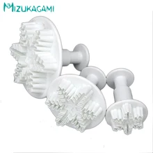 Новые 3 шт. Снежинка Весна тиснение плесень формочка для печенья украшения торта Плесень DIY кухня выпечки инструменты MS-00365