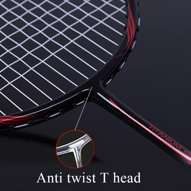 LOKI 6U 72g Strung raqueta de bádminton equilibrado profesional Badminton raqueta de carbono 22-30 LBS envío apretones y vincha
