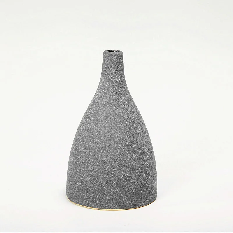 Современная керамическая ваза, креативная матовая отделка, для гостиной, ручная работа, шлифовальная поверхность, украшение шкафа, ваза для сухих цветов - Цвет: 10