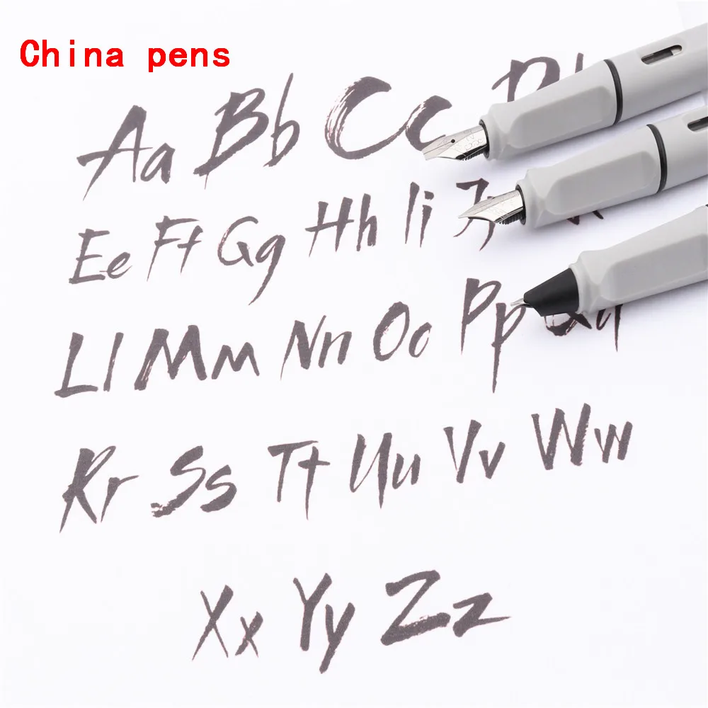 Роскошная Jinhao 872 матовая серая английская каллиграфия Duckbill параллельная художественная ручка цветочный корпус Плоский Наконечник тибетская Арабская авторучка