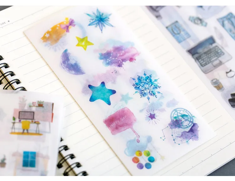 6pcs/pack Cartoon Cute Stickers Stationery Stickers for Decoration DIY Album Diary Planner Bullet Journal Stickers