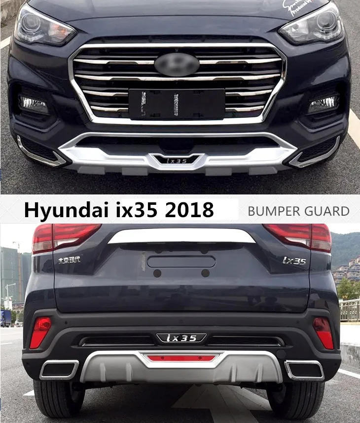 Для Hyundai ix35 2018 бампер для автомобиля пластина высокое качество ABS Передние +