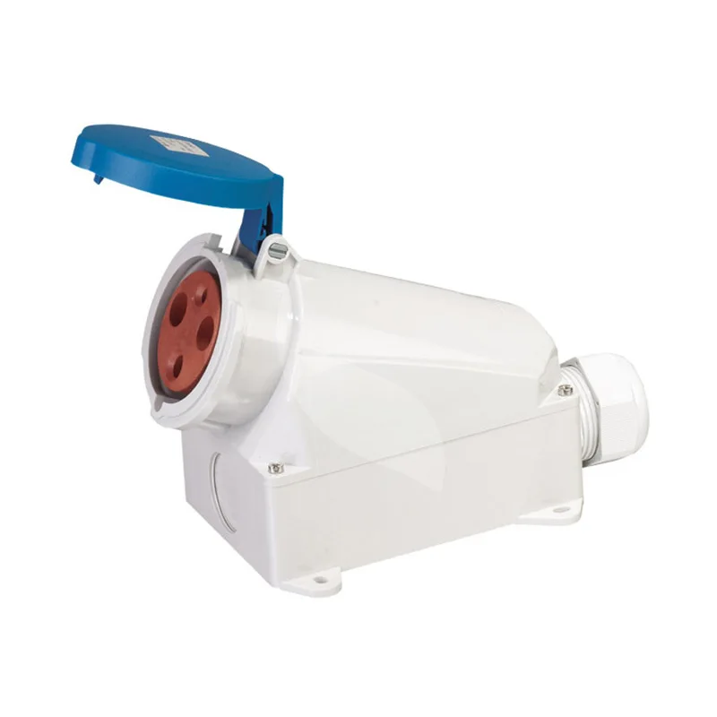 

63A 3P 230V 400V Waterproof Aviation Industrial Socket Outlet IP44 Electrical Anti-flaming Female Plug SP-1137