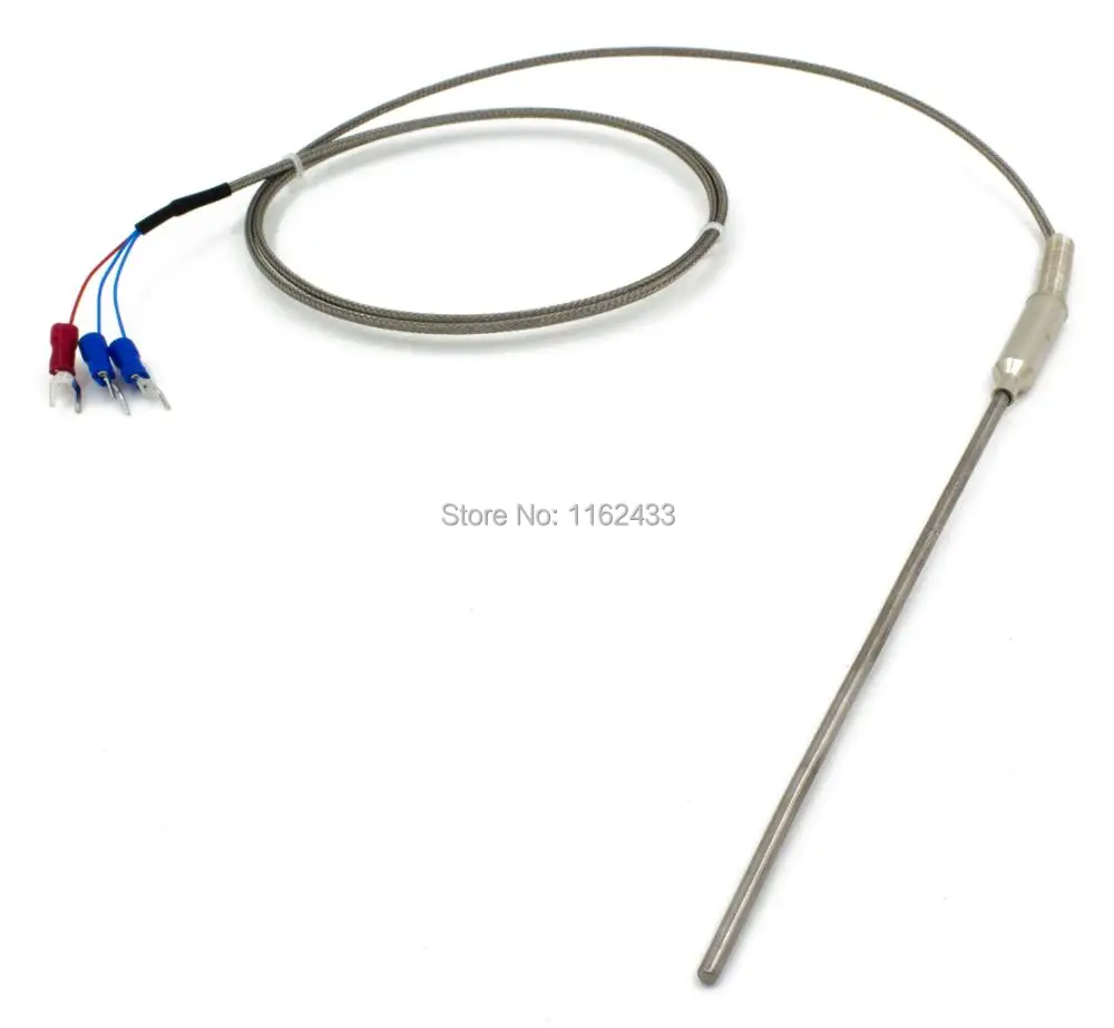 

FTARP08 PT100 type 1m metal braided cable 150mm flexible probe head RTD temperature sensor diameter 3mm 4mm 5mm 6mm WZPK-191