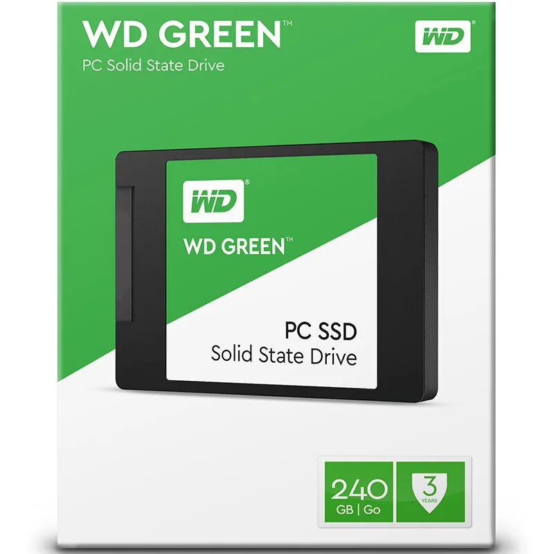 Western Digital WD SSD зеленый ПК 240 ГБ Внутренний твердотельный накопитель внутренний сабит жесткий диск SATA 6 ГБ/сек. WDS240G1G0A для ноутбука