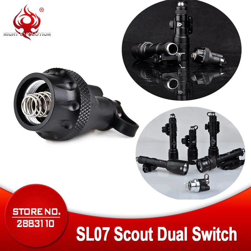 Terno para M300a Evolução Noite Remoto Interruptor Duplo M600c Sl07 Escoteiro Luz Pad Pressão Peq Lanterna Acessório Ne04054 sf