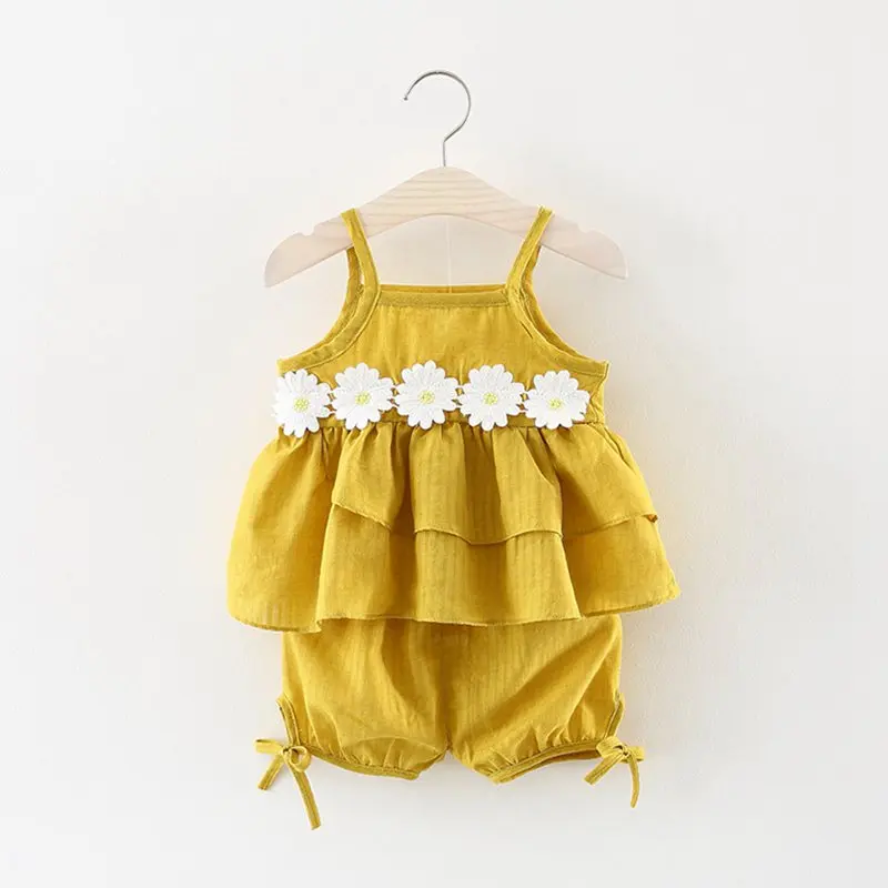 New Born Baby Girls Clothing Sets Princess Dress Tops+Hot short Pants 2 Pcs Kids Outfits Sets 2018 Children Summer Clothes Set (3)