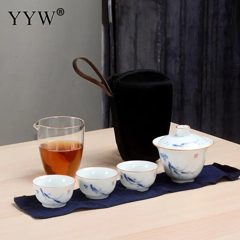 Керамический чайный набор с рисунком Элегантный женский ланч-чай комбинированный аксессуар чайный горшочек, чашка набор качественный чай церемония Подарочная кружка