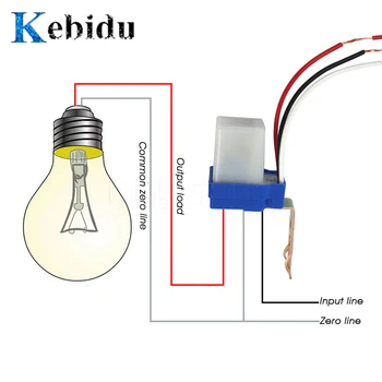 

Kebidu Automatic 10A Sensor Switch Auto On Off 110V 220V DC AC 12V 50-60Hz Photocell Street Light Switch Control Photoswitch