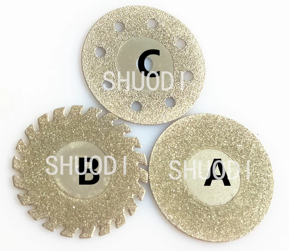 Dental Diamond Cut Off Discs Wheel Blades for Rotary Tool Disc 0.45mm thickness Lab Materials | Красота и здоровье