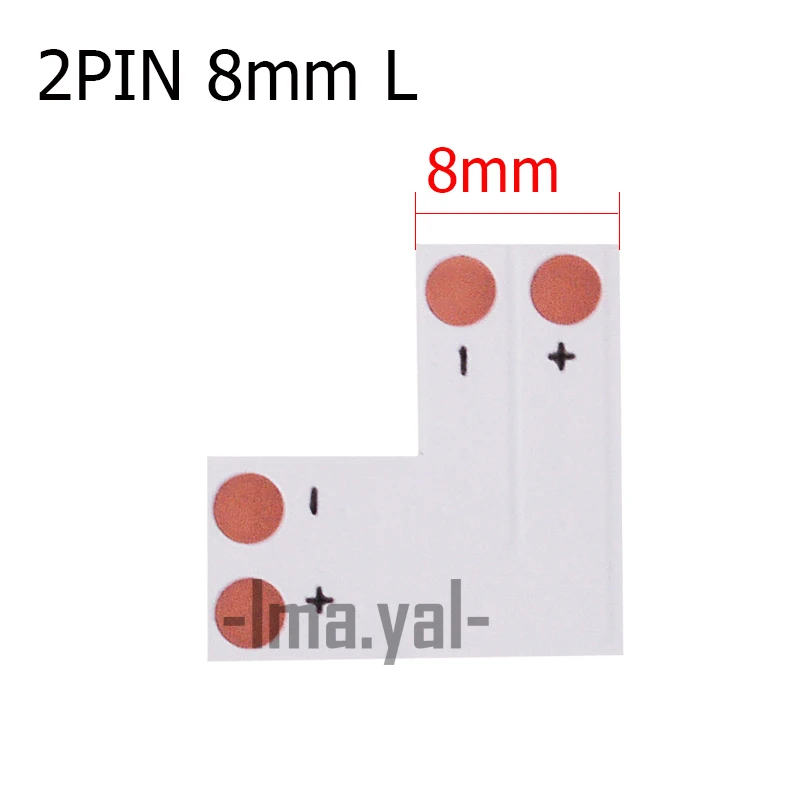 5 шт./лот 8 мм 10 мм 2 Pin 4PIN L форма адаптеры один цвет 3528 5050 RGB 2812 светодиодные ленты угол для крестовых разъемов без пайки