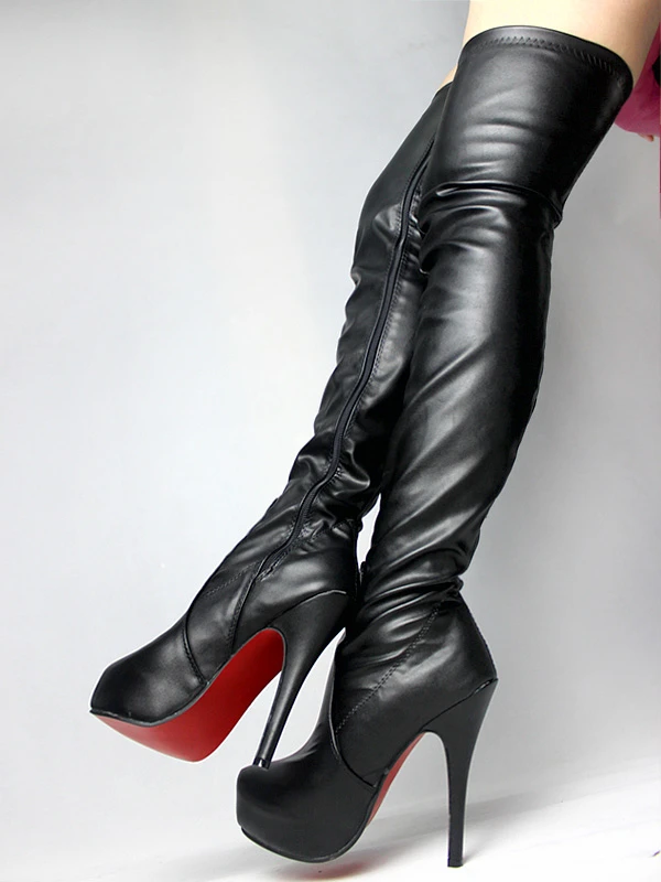 thigh high red bottoms