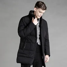 Зима теплая Толстая диагональная молния высокий воротник тонкий плюс бархат мягкий черный хлопок теплый хип-хоп пальто молодых мужчин