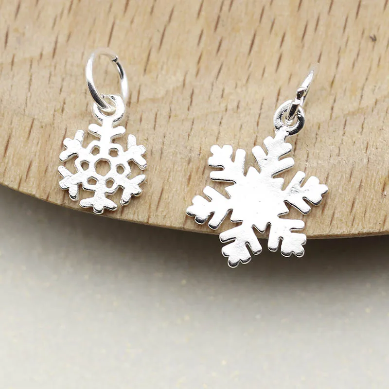 

1pc 925 Sterling Silver Snowflake Pendants Accessories For Diy Jewelry Making Handmade Earring Bracelet Charms Findings Supplier