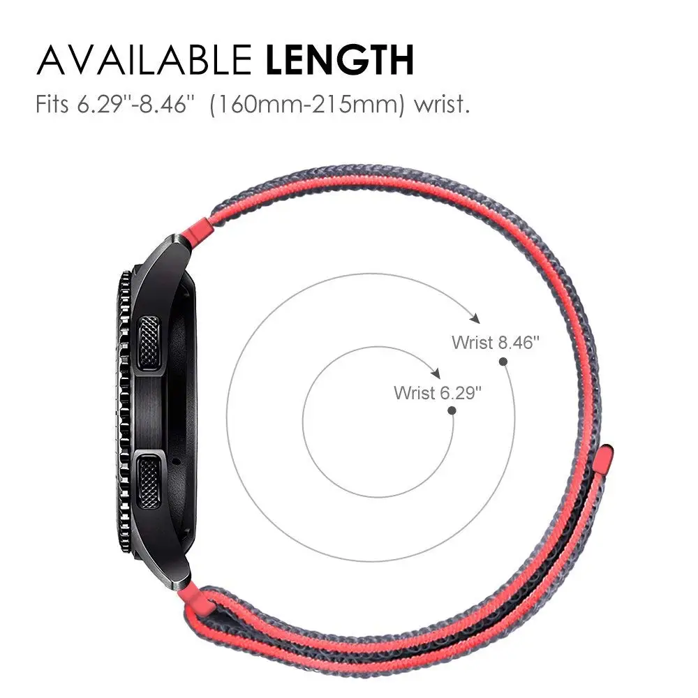 22 мм 20 мм нейлоновый ремешок для samsung Galaxy Watch 46 мм 42 мм ремешок для samsung gear S3 Classic Frontier gear S2 Huami Amazfit
