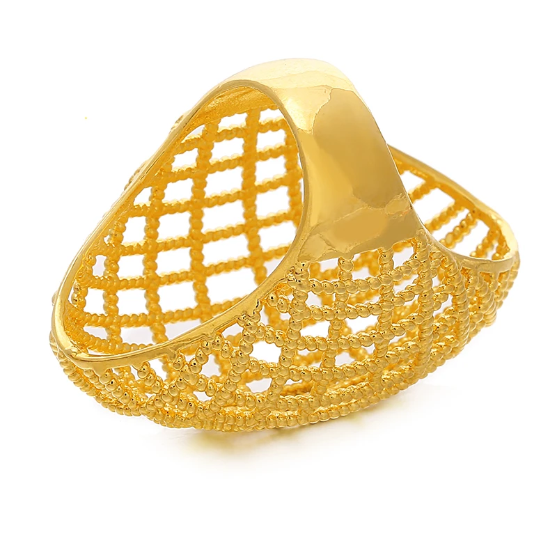 Бижутерия ethlyn эфиопское полое кольцо для женщин/девочек-подростков золотого цвета очаровательные вечерние ювелирные изделия африканские арабские предметы R80