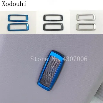 

Car Inner Stainless Steel Back Rear Tail Read Reading Switch Light Lamp Frame Trim 2pcs For Skoda Karoq 2017 2018 2019 2020