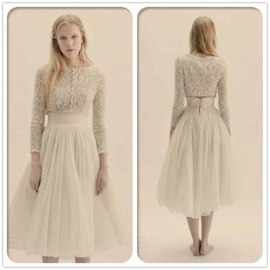 vintage 2 piece wedding dress
