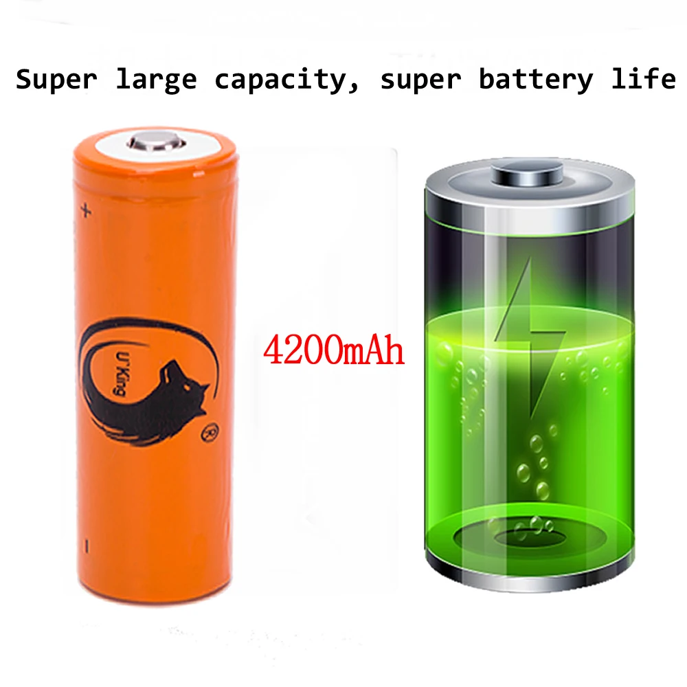 2 шт 3,7 V 4200mAh 18650 Батарея+ Батарея чехол 18650 литиевая аккумуляторная батарея для сильных светильник вспышки светильник батареи TRACKE