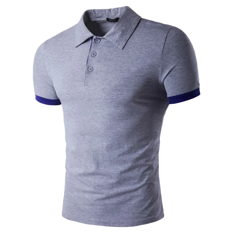 

Men's Spring And Summer Cotton Lapel POLO Shirt Contrast Color Splice