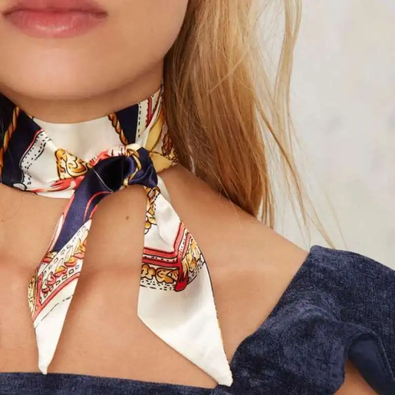 Gothic Style Colorful Ribbon Choker Necklace Layer Silk Printed Cloth Chocker Silver Plated Charm Jewelry For Women | Украшения и