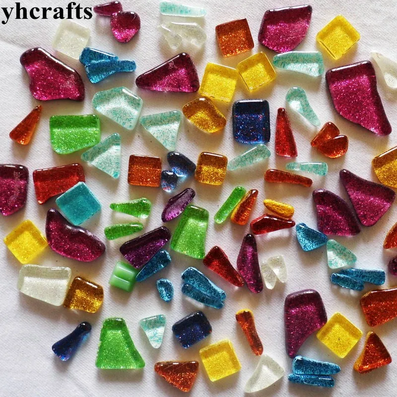 

390PCS/600Gram/Lot,Mixed color glitter free shape mosaic,DIY Mosaic lantern,Marble mosaic,Craft material.13cm.Wholesale.
