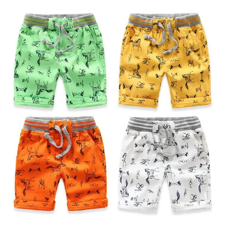 2018 Summer Baby Boys Shorts Kids Clothes Pony Print Beach Sport Short